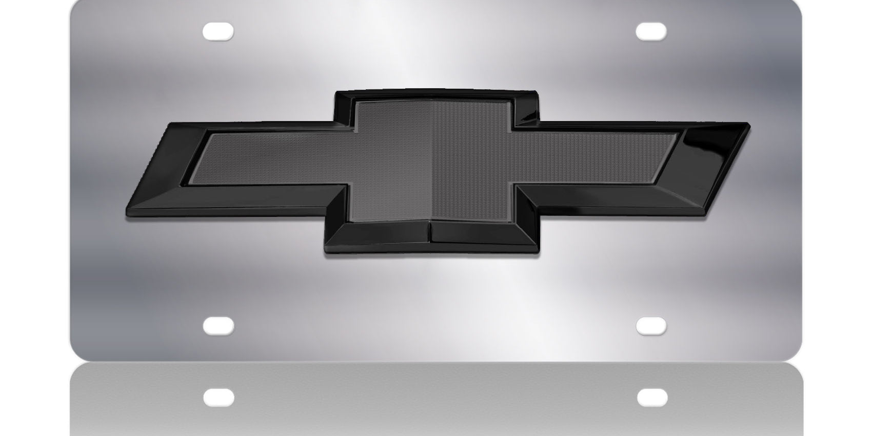 Chevrolet - Stainless Steel License Plate - Gold Bowtie Only