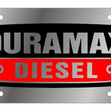 Chevrolet Duramax - Stainless Steel License Plate - Duramax Diesel Badge