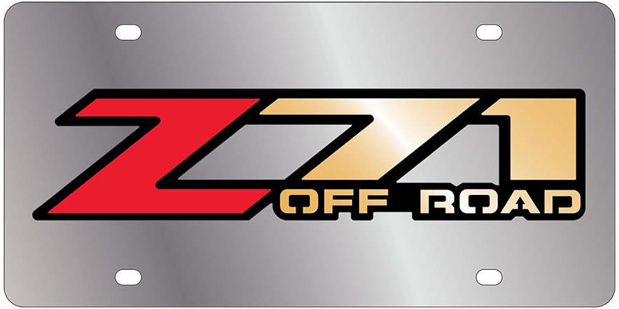 Chevrolet Z71 - Stainless Steel License Plate - Z71 Off Road Badge