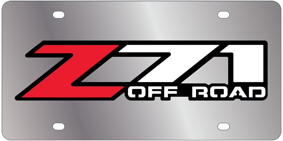 Chevrolet Z71 - Stainless Steel License Plate - Z71 Off Road Badge