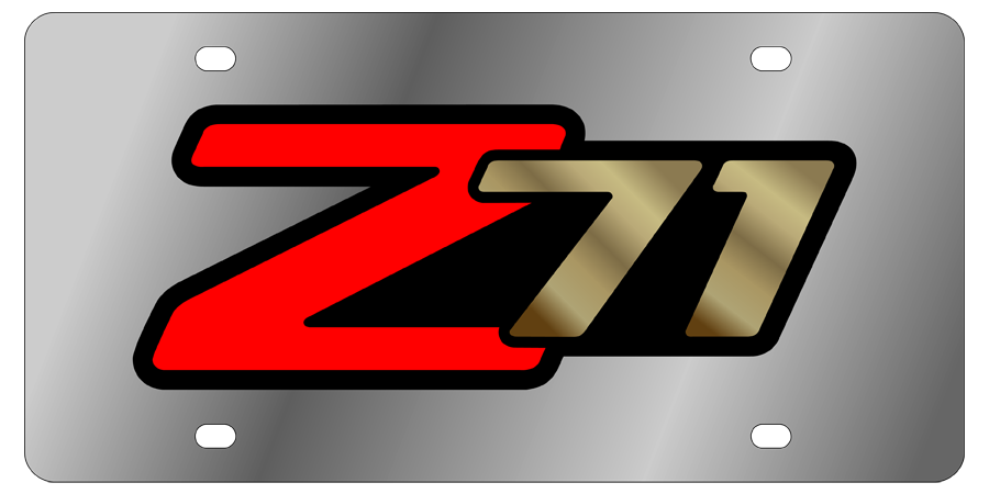 Chevrolet Z71 - Stainless Steel License Plate - Z71 Badge