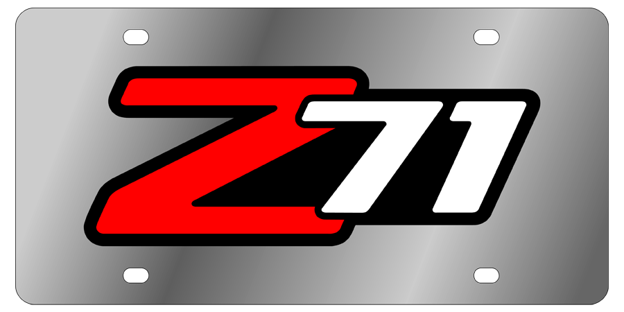 Chevrolet Z71 - Stainless Steel License Plate - Z71 Badge