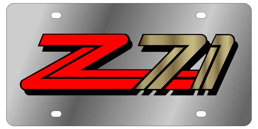 Chevrolet Z71 - Stainless Steel License Plate - Z71 Badge