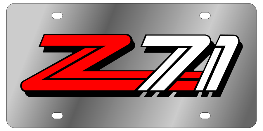 Chevrolet Z71 - Stainless Steel License Plate - Z71 Badge
