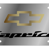 Chevrolet Caprice - Stainless Steel License Plate - Caprice Gold Logo