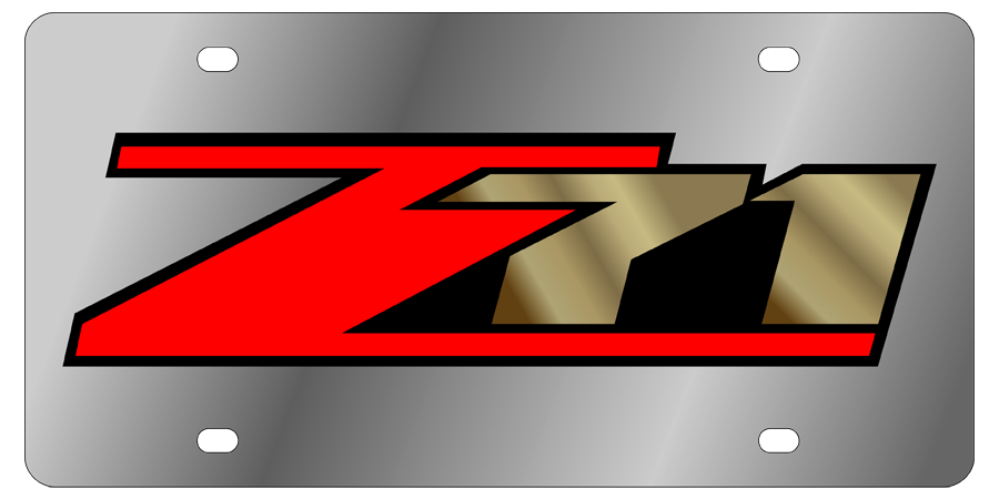 Chevrolet Z71 - Stainless Steel License Plate - Z71 Logo