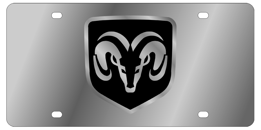 Dodge Ram - Stainless Steel License Plate - Ram Badge