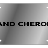 Jeep Grand Cherokee - Stainless Steel License Plate - Grand Cherokee Word Logo