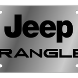 Jeep Wrangler - Stainless Steel License Plate - Wrangler Logo