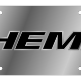 Mopar HEMI - Stainless Steel License Plate - 2011+ HEMI Word