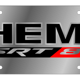Chrysler HEMI - Stainless Steel License Plate - HEMI SRT 8 Badge