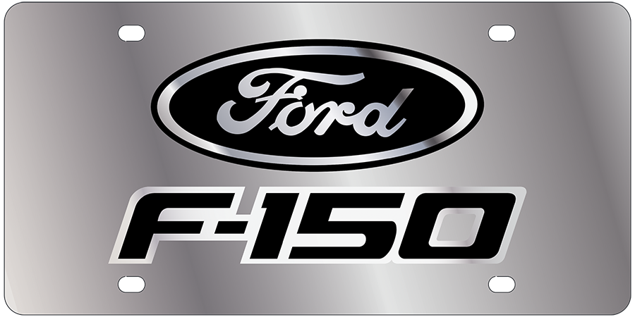 Ford F150 - Stainless Steel License Plate - F-150 Logo