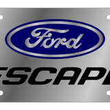 Ford Escape - Stainless Steel License Plate - Escape Logo
