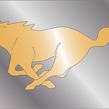 Ford Mustang - Stainless Steel License Plate - Mustang Horse Logo Only