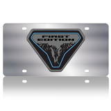 Ford Bronco - Stainless Steel License Plate - First Edition Badge