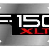 Ford F-150 XLT - Stainless Steel License Plate - F-150 XLT Badge