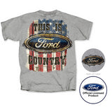 This Is Ford Country American Flag Graphic Shirt Oxford Grey Official Licensed