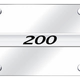 Chrysler 200 Name License Plate - Chrome on Mirrored - Official Licensed