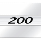 Chrysler 200 Name Mini Plate - Chrome on Mirrored - Official Licensed