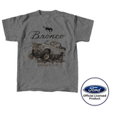 Ford Bronco Giddy Up Graphic Poly/Cotton Shirt Graphite Heather Official License