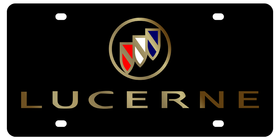 Buick - Lazer Tag License Plate - Buick Lucerne Logo / Word