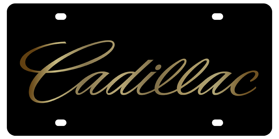 Cadillac - Lazer Tag License Plate - Cadillac Script Word
