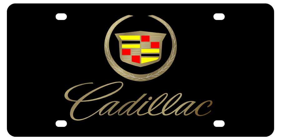 Cadillac - Lazer Tag License Plate - Cadillac Script Logo / Word