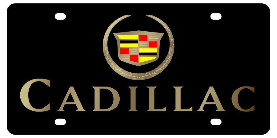 Cadillac - Lazer Tag License Plate - Cadillac Logo / Word