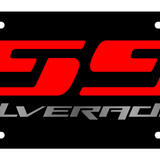 Chevrolet - Lazer Tag License Plate - Chevrolet Silverado SS Chrome Logo / Word