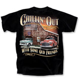 Vintage Chevy Truck Car Auto Collection Cotton Preshrunk T-Shirt Black