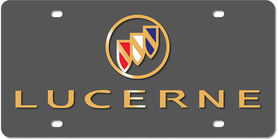 Buick - Carbon Steel License Plate - Buick Lucerne Logo
