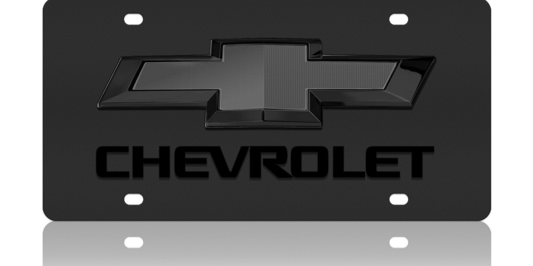 Chevrolet - Carbon Steel License Plate -  Chevrolet 2019 Logo / Word