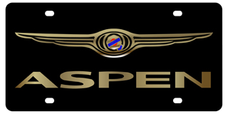Chrysler - Carbon Steel License Plate - Chrysler Aspen