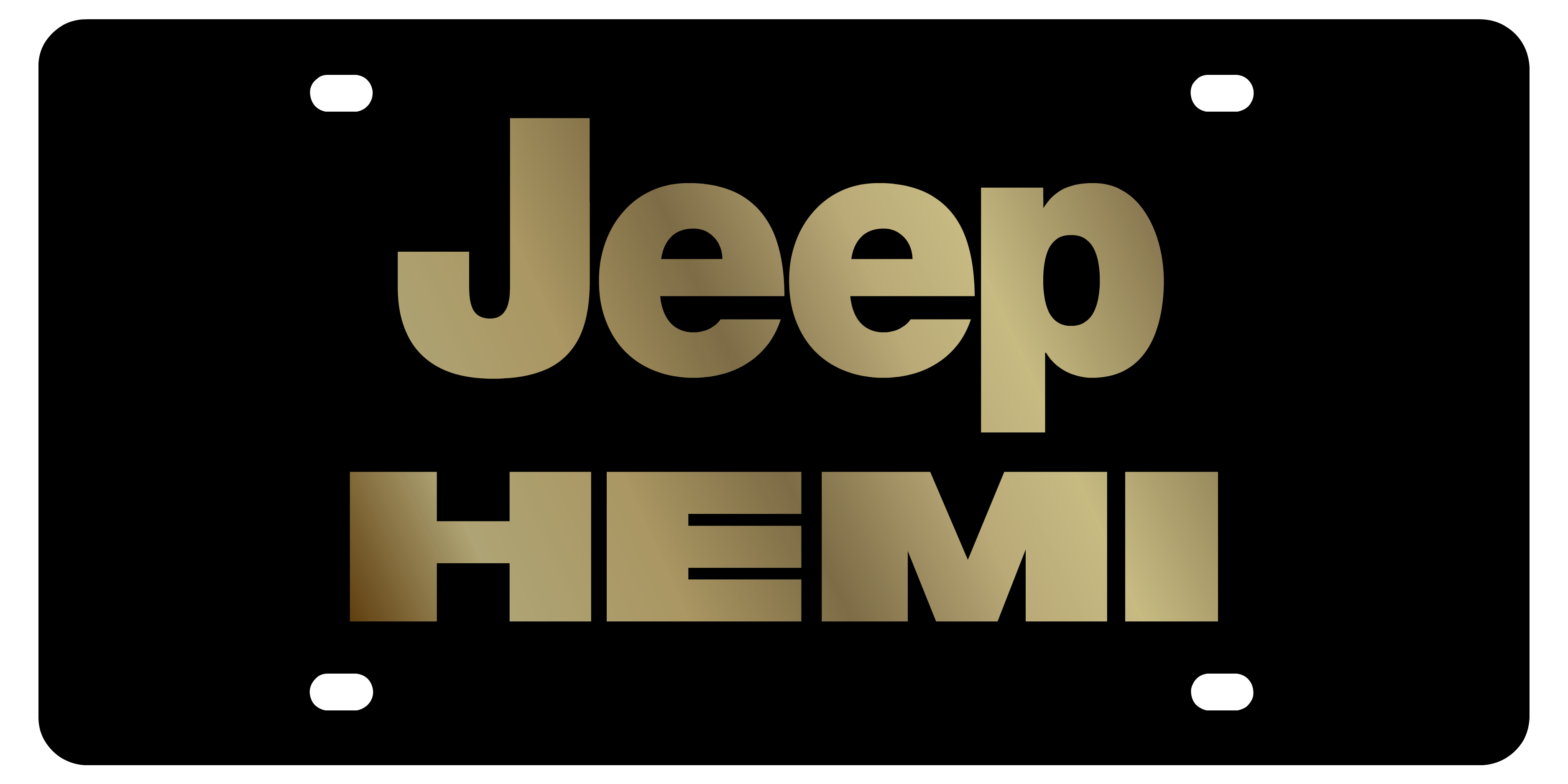 Jeep - Carbon Steel License Plate - Jeep Hemi