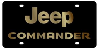 Jeep - Carbon Steel License Plate - Jeep Commander