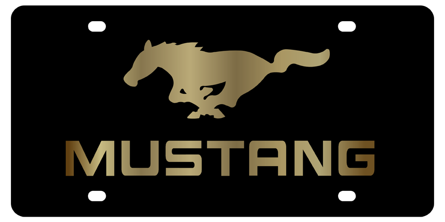 Ford - Carbon Steel License Plate - Mustang Silver