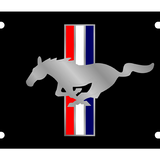 Ford - Carbon Steel License Plate - Ford Mustang Tri-Bar