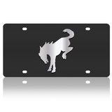 Ford Bronco - Carbon Steel License Plate - Bronco Logo Only