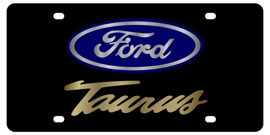 Ford - Carbon Steel License Plate - Ford Taurus