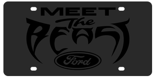 Ford - Carbon Steel License Plate - Meet the Beast