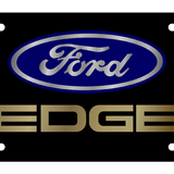 Ford - Carbon Steel License Plate - Ford Edge Gold