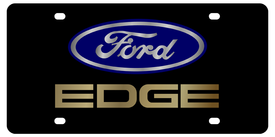 Ford - Carbon Steel License Plate - Ford Edge