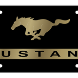 Ford - Carbon Steel License Plate - New Ford Mustang Gold