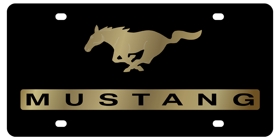 Ford - Carbon Steel License Plate - New Ford Mustang