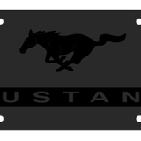 Ford - Carbon Steel License Plate - New Ford Mustang Stealth Black