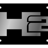 Hummer - Carbon Steel License Plate - H2 Logo