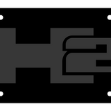 Hummer - Carbon Steel License Plate - H2 Logo