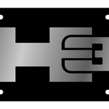 Hummer - Carbon Steel License Plate - H3 Logo