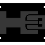 Hummer - Carbon Steel License Plate - H3 Logo