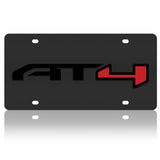 GMC - Carbon Steel License Plate - AT4 All Terrain Badge
